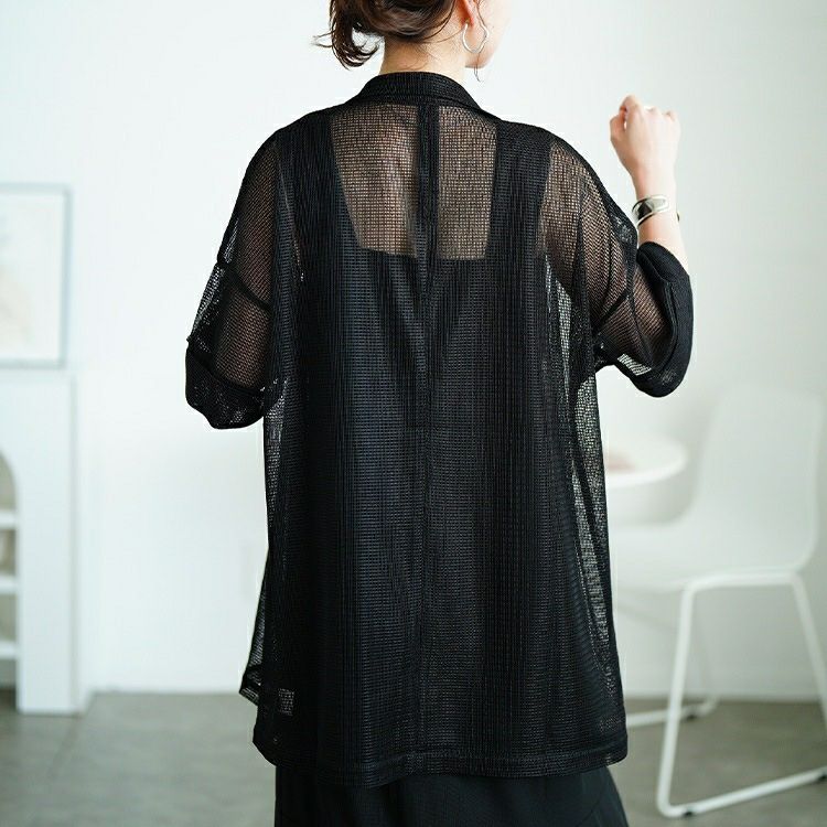 大きいサイズ レディース メッシュテーラードジャケット　sw-0774
