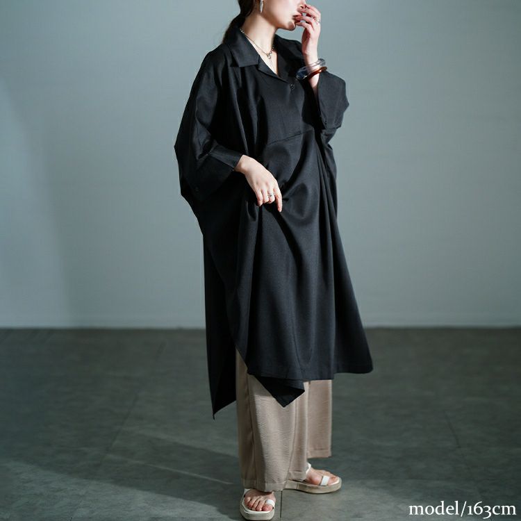 大きいサイズ レディース 接触冷感ドルマンシャツチュニック　sw-0772