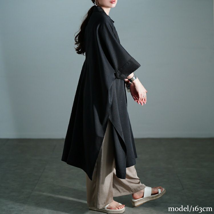 大きいサイズ レディース 接触冷感ドルマンシャツチュニック　sw-0772