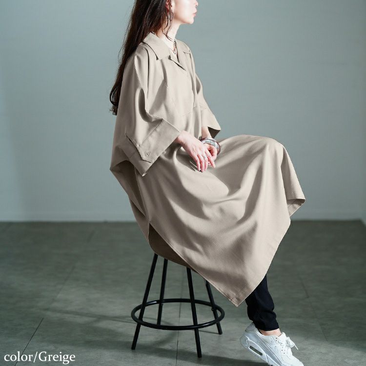 大きいサイズ レディース 接触冷感ドルマンシャツチュニック　sw-0772