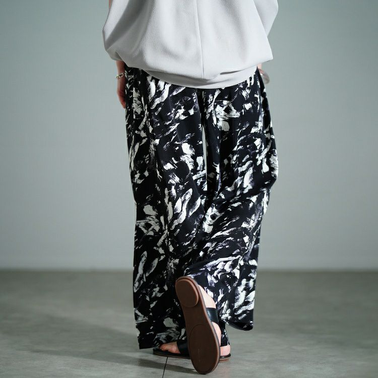 大きいサイズ レディース ペイント柄ワイドパンツ　tog-1053 【メール便可】