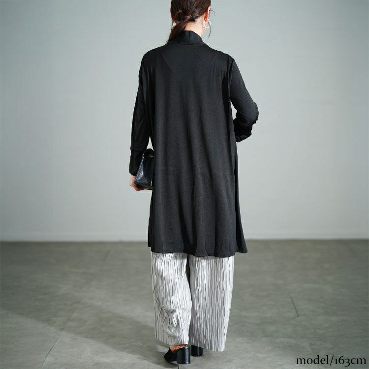 大きいサイズ レディース トッパー重ね着風ストライプチュニック　jp554