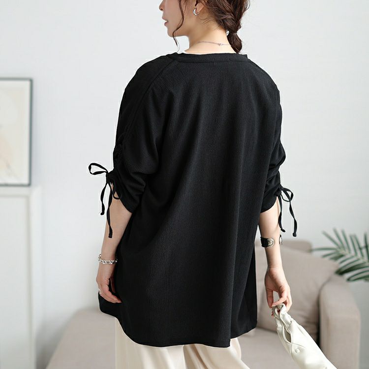 大きいサイズ レディース 楊柳ドロストドルマンシャツ　cast-5554052 【メール便可】