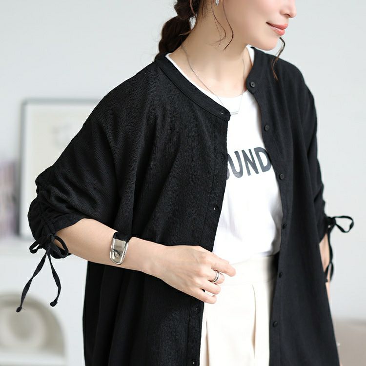 大きいサイズ レディース 楊柳ドロストドルマンシャツ　cast-5554052 【メール便可】