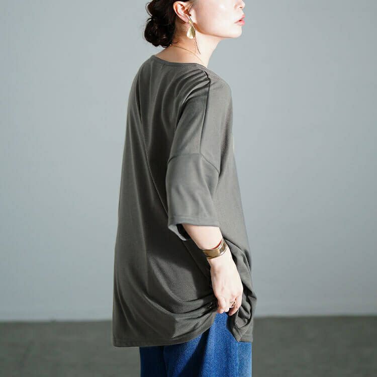 大きいサイズ レディース アシメタックプルオーバー　fem-596 【メール便可】