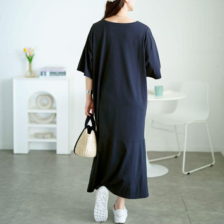 大きいサイズ レディース オープンショルダーマーメイドワンピース　fem-595