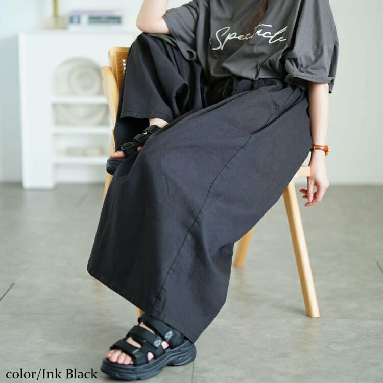 大きいサイズ レディース タックワイドスカーチョ　jp538