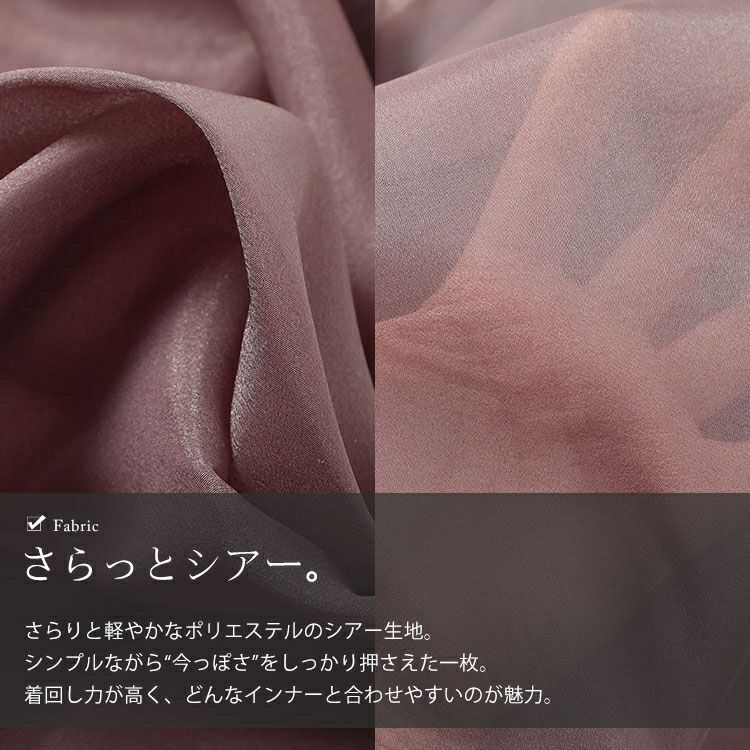 大きいサイズ レディース シアーシャツパーカー　tani-15611ll 【メール便可】