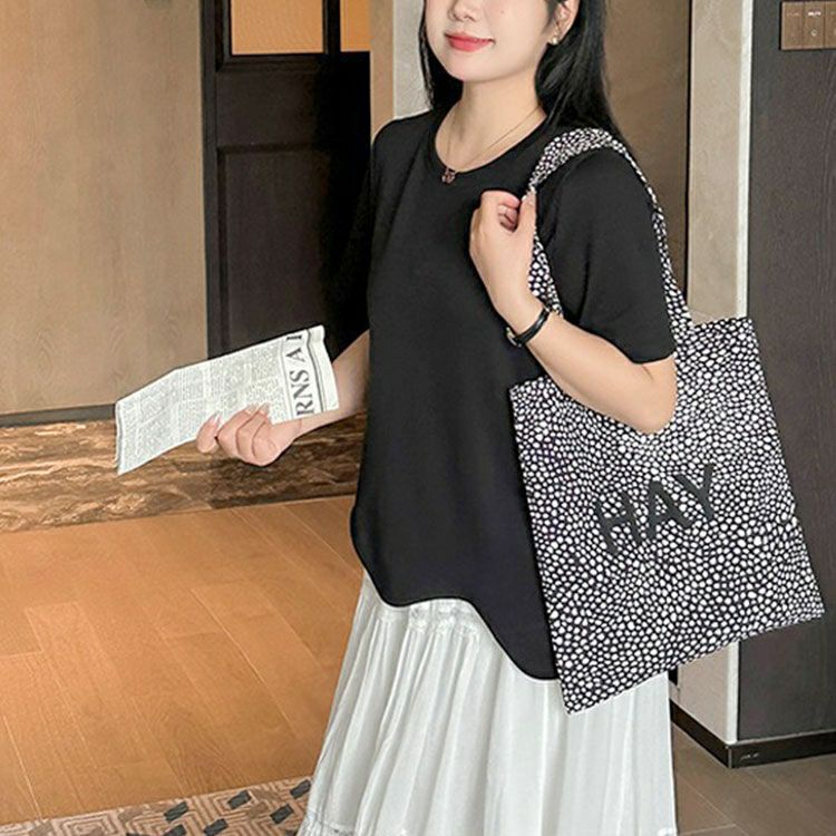 大きいサイズ レディース ウェーブ裾アシメTシャツ　goldy-1703【メール便可】