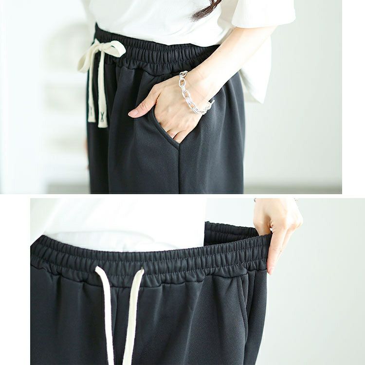 大きいサイズ レディース ストレートワイドスウェットパンツ　goldy-1701