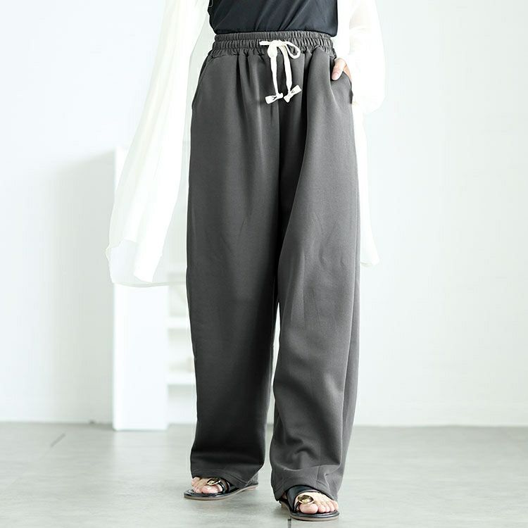 大きいサイズ レディース ストレートワイドスウェットパンツ　goldy-1701