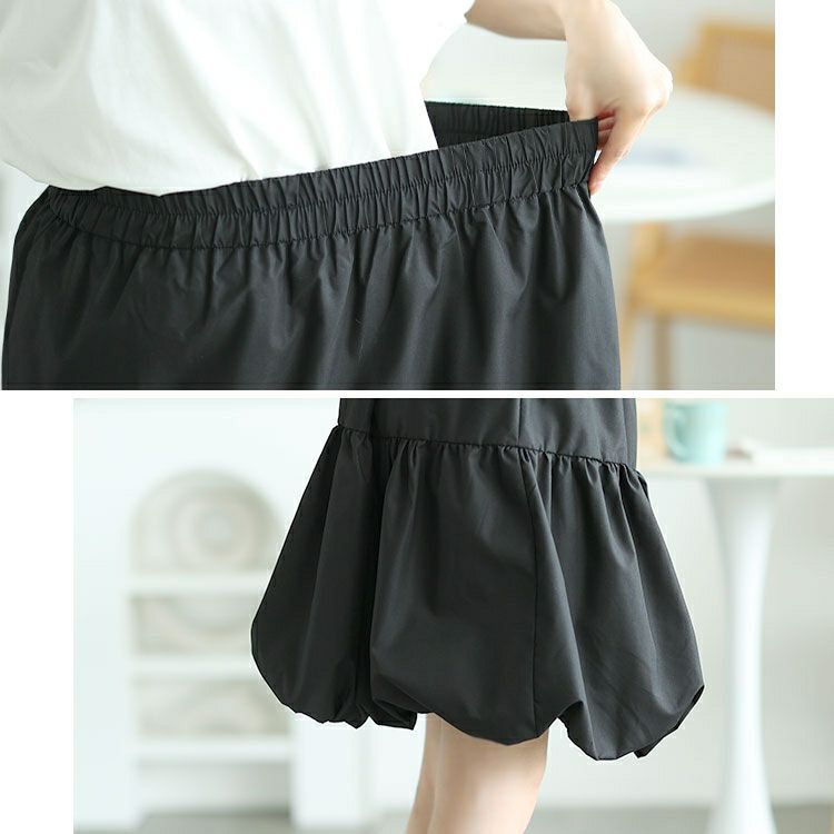 大きいサイズ レディース 切り替えバルーンミニスカート　jp549 【メール便可】