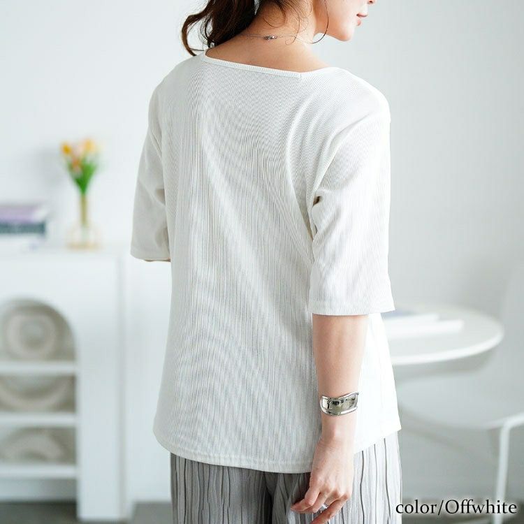 大きいサイズ レディース スクエアネックコットンリブTシャツ　wk-0563 【メール便可】