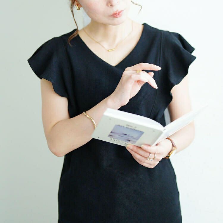 大きいサイズ レディース VネックフレアフレンチスリーブTシャツ　wk-0550 【メール便可】