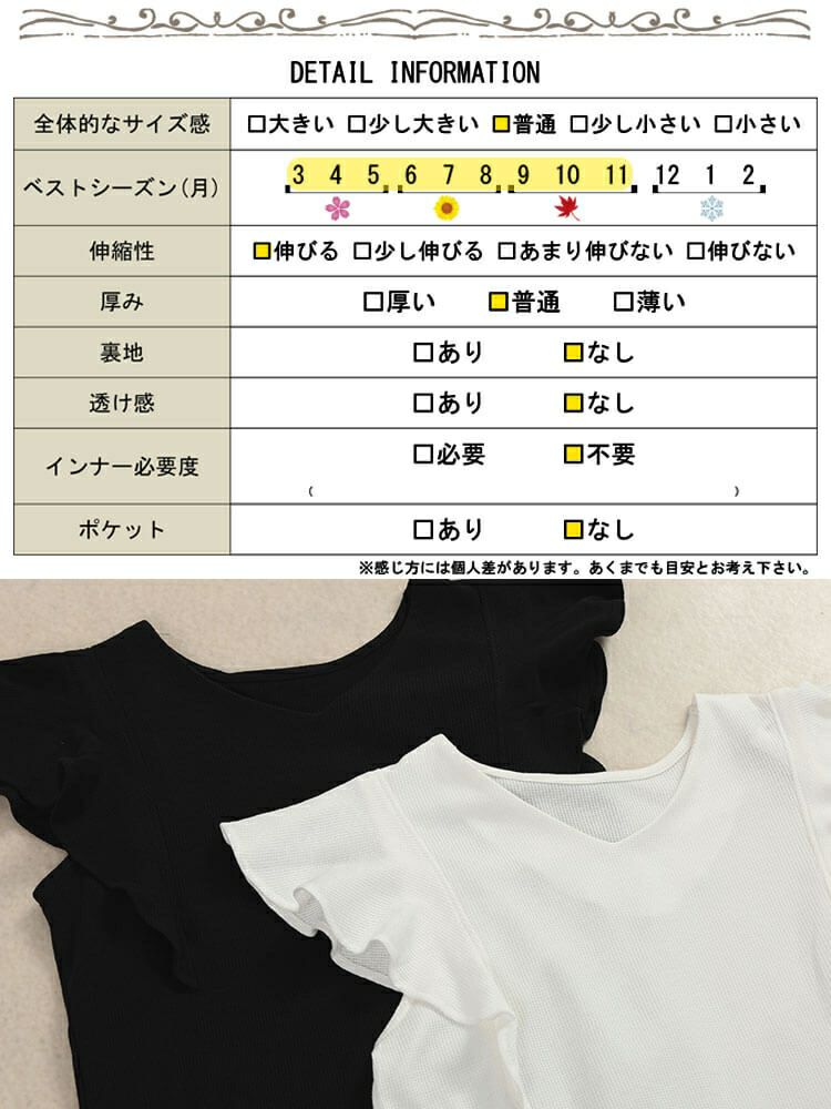 大きいサイズ レディース VネックフレアフレンチスリーブTシャツ　wk-0550 【メール便可】