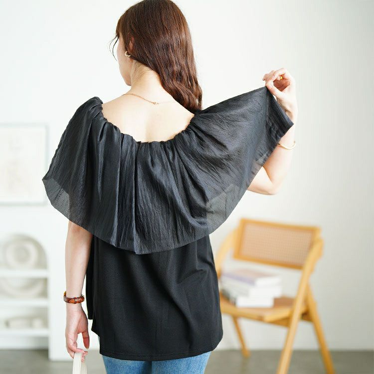 大きいサイズ レディース ケープカラープルオーバー　jp553 【メール便可】