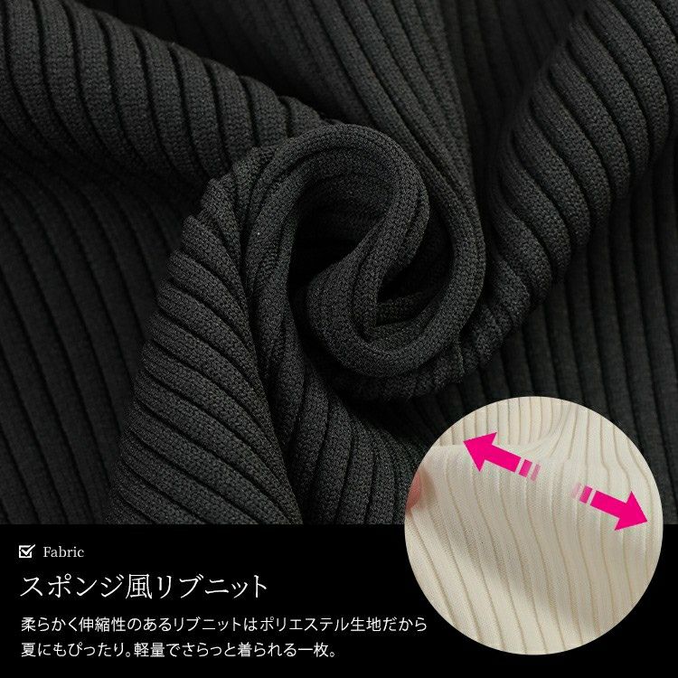 大きいサイズ レディース ビックカラースポンジリブZIPニット　sum-0025