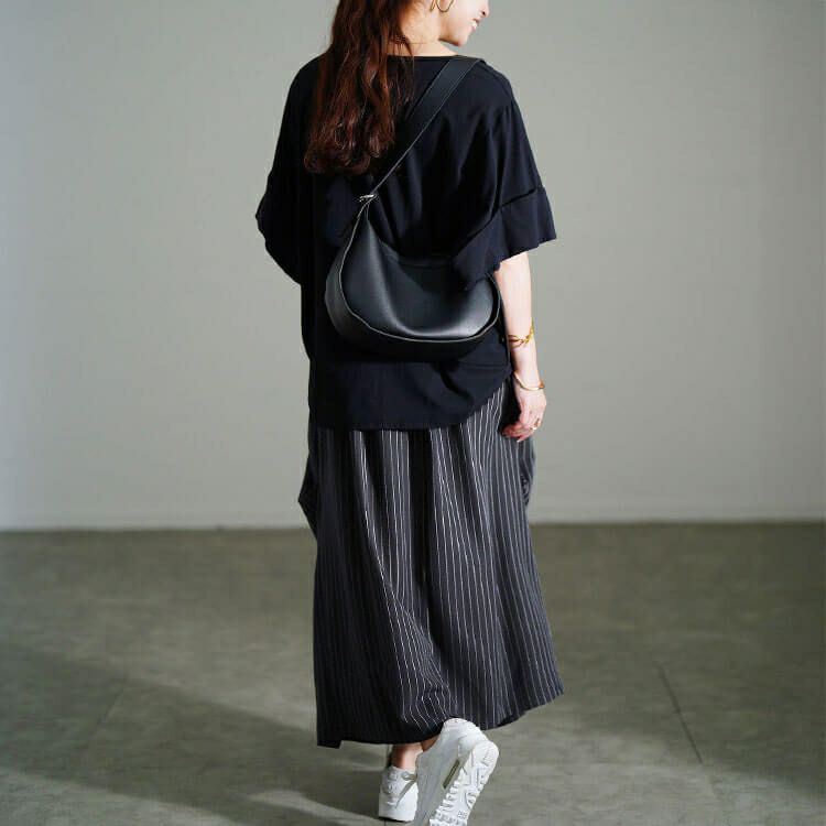 大きいサイズ レディース ストライプサイドタックスカート　sw-0794