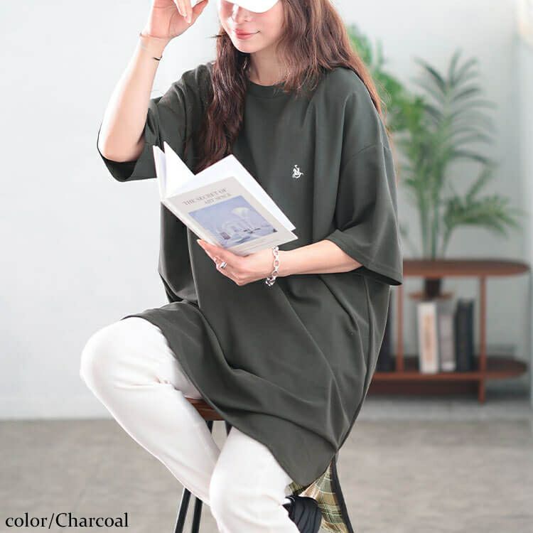 大きいサイズ レディース チェックステップヘムチュニックTシャツ　cpdai-647409