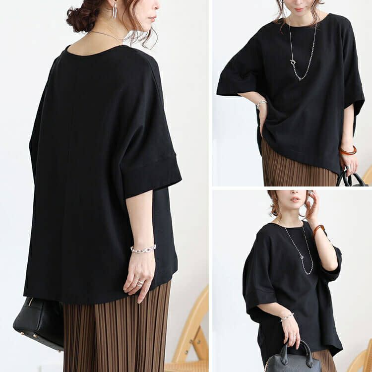 大きいサイズ レディース コットンワッフルドルマンTシャツ　wk-0564 【メール便可】