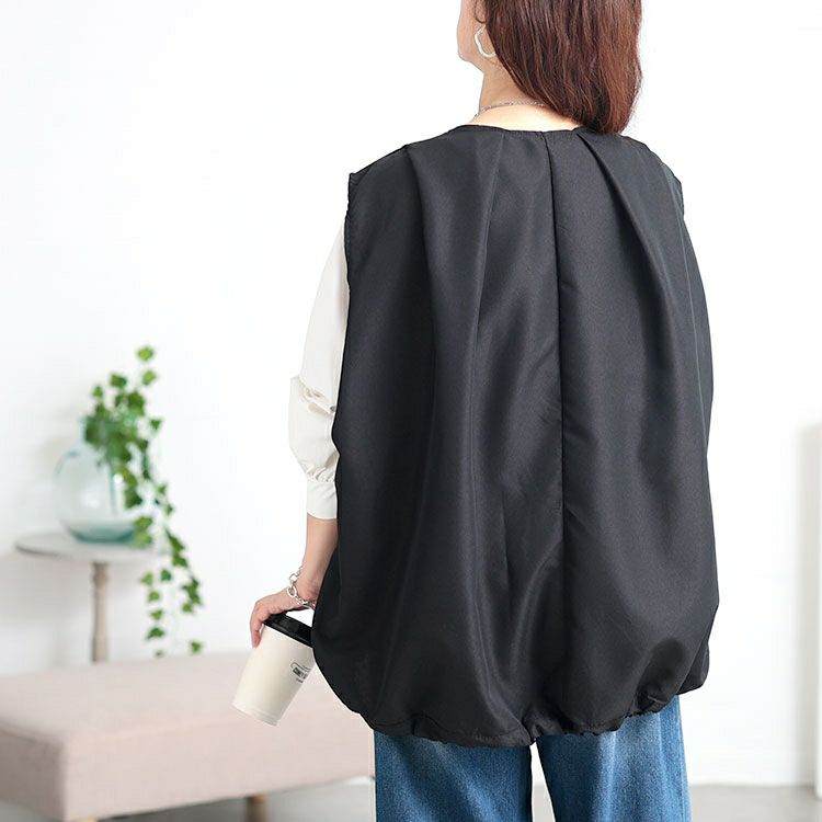 大きいサイズ レディース 裾ドロストテーラードサマーベスト　goldy-1733【メール便可】