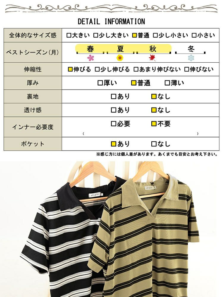 大きいサイズ レディース キーネックポロT＆ミリタリーロングスカートセット　goldy-1727