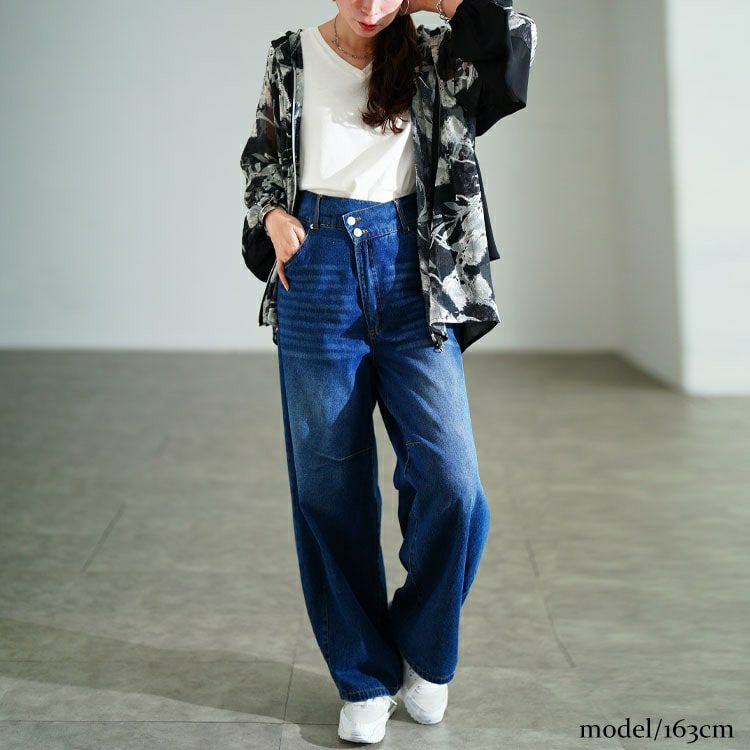 大きいサイズ レディース シアー花柄配色ティアード切り替えパーカー　sw-0817 【メール便可】