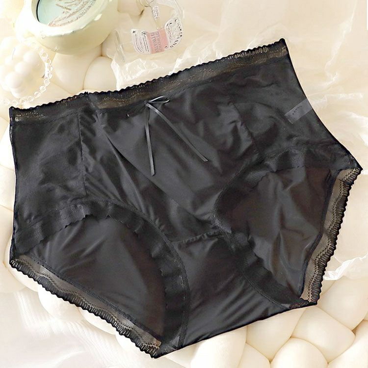 大きいサイズ レディース シアーレースハイウエストショーツ　goldy-1739【メール便可】