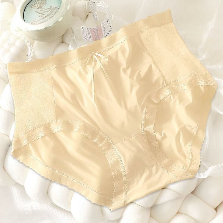 大きいサイズ レディース シアーレースハイウエストショーツ　goldy-1739【メール便可】 ベージュ