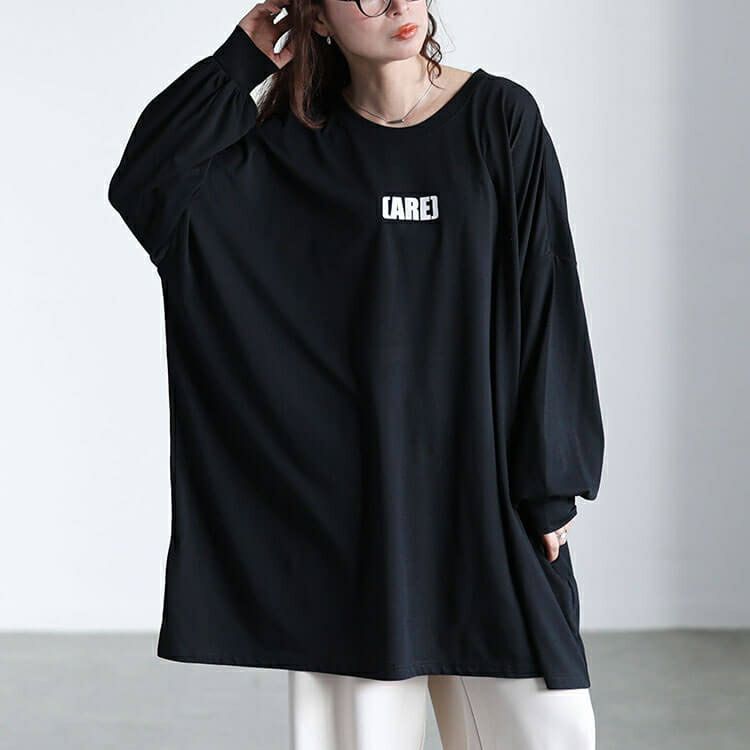 大きいサイズ レディース バックプリントビッグチュニック　maruka-7167 【メール便可】