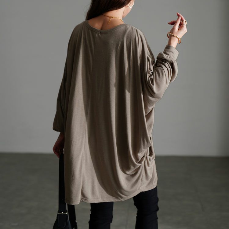 大きいサイズ レディース サイドタックドルマンチュニック　maruka-7166 【メール便可】