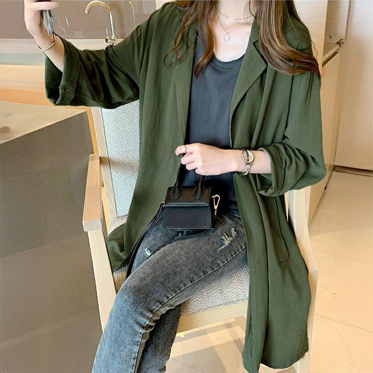 大きいサイズ レディース ミドル丈テーラードジャケット　goldy-1742【メール便可】