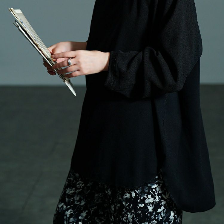 大きいサイズ レディース Vネックステップヘムプルオーバー　jp565 【メール便可】