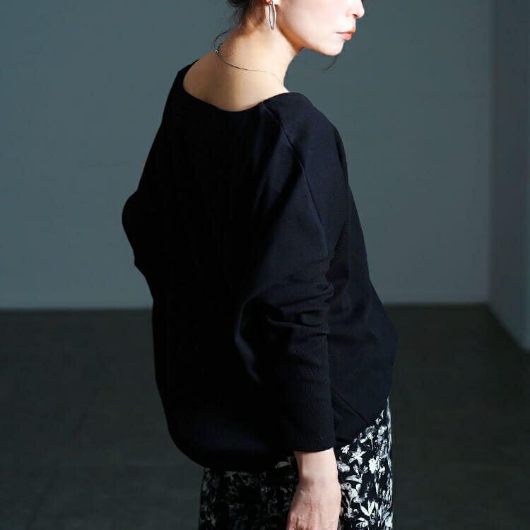 大きいサイズ レディース Vネックリブドルマンプルオーバー　jp564