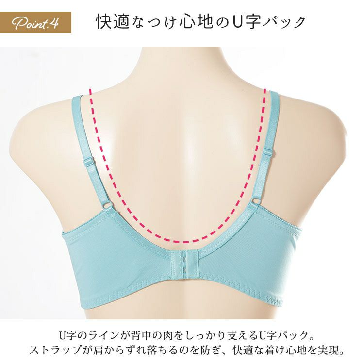 大きいサイズ レディース サテン切り替えノンワイヤーブラ＆ショーツ2点セット　nima-nj2185