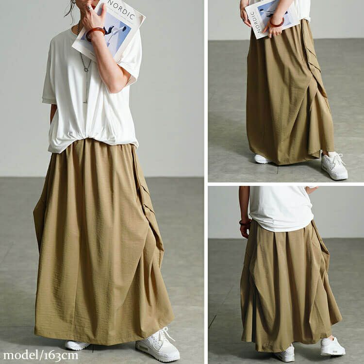 大きいサイズ レディース サイドタック変形スカート sw-0813 | 大きい