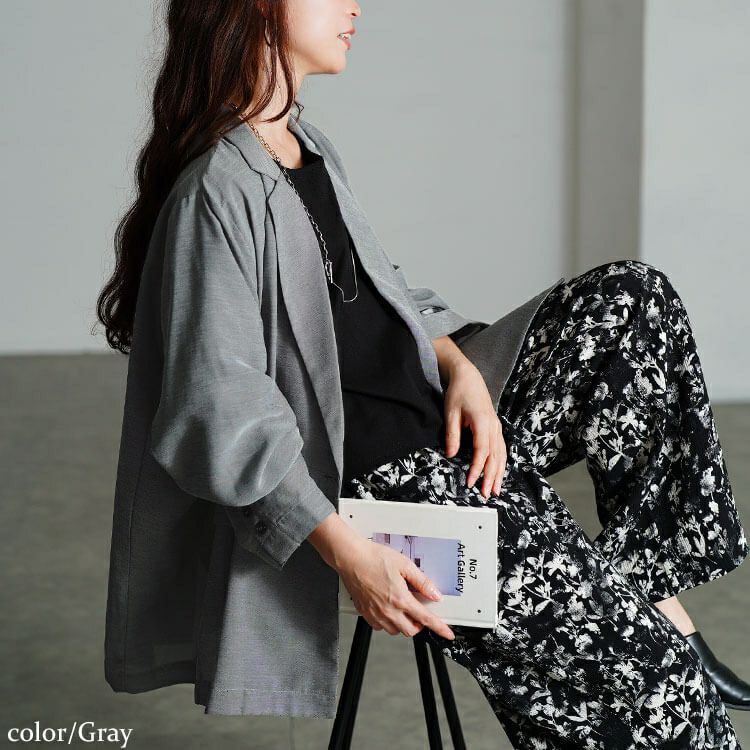 大きいサイズ レディース オーバーサイズメッシュテーラードジャケット　sw-0800 【メール便可】