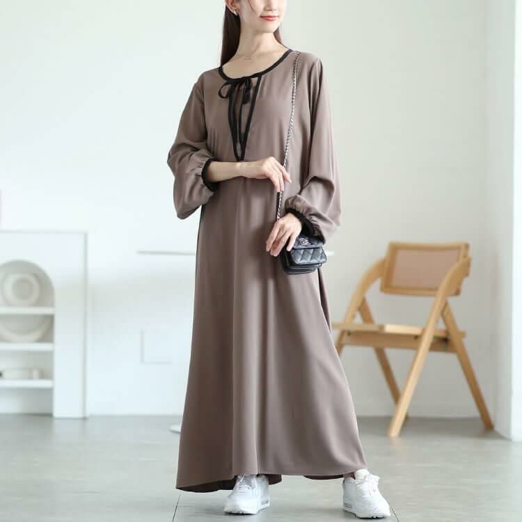 イベントセール】 大きいサイズ レディース 配色パイピングリボンA