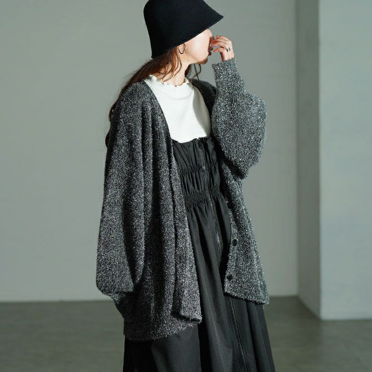 大きいサイズ レディース シャーリングZIPジャンパースカート　nw-25049