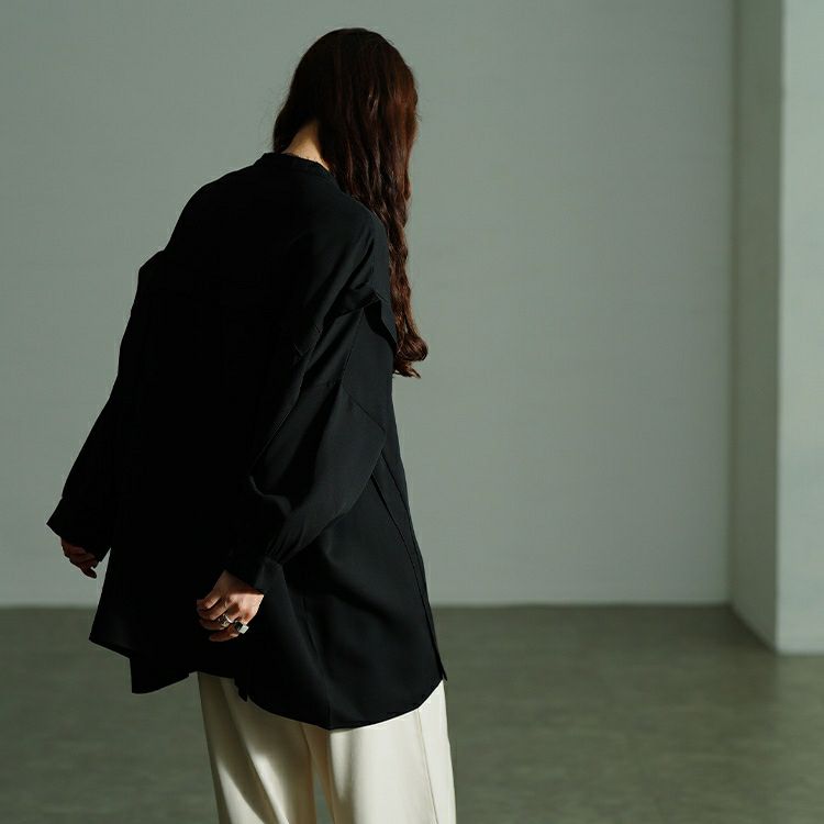 大きいサイズ レディース タックショルダースキッパーシャツ　nw-25045 【メール便可】