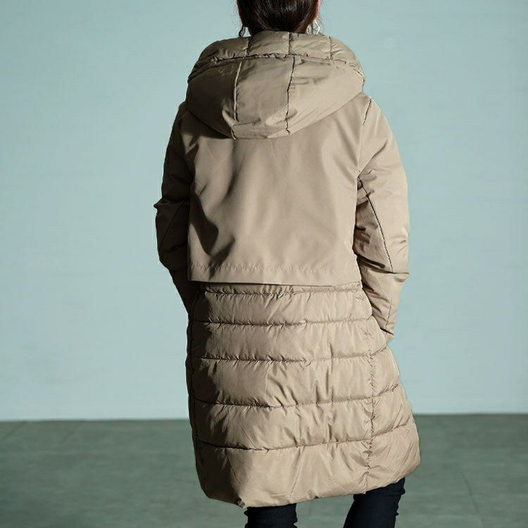 大きいサイズ レディース 撥水＆防風ファイバーダウンコート　mnfk-552820