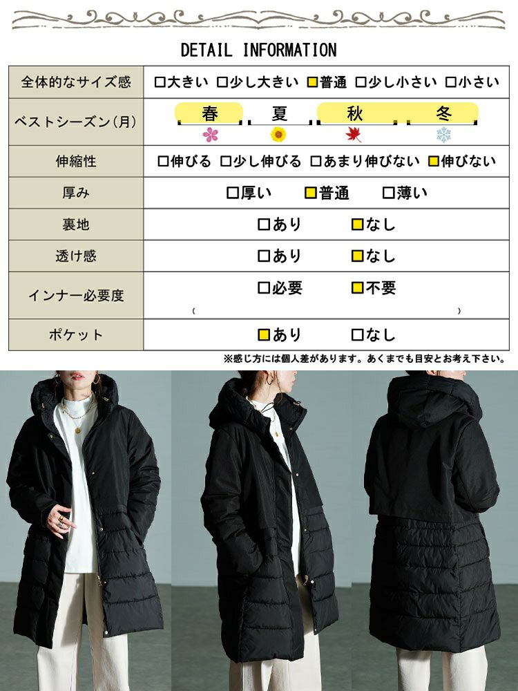 大きいサイズ レディース 撥水＆防風ファイバーダウンコート　mnfk-552820