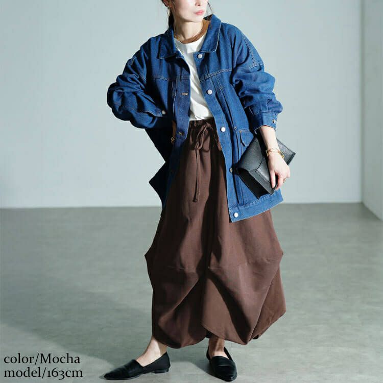 大きいサイズ レディース 変形タックボリュームスカート　sw-0809