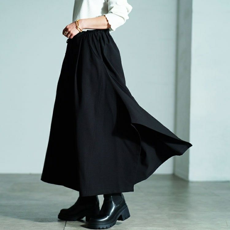大きいサイズ レディース アシメタック変形ワイドパンツ　sw-0808