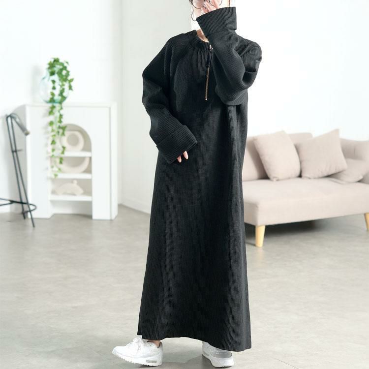 ぎど ワンピース Lサイズ 黒の長袖ワンピース（紐でしばる物） 楽天