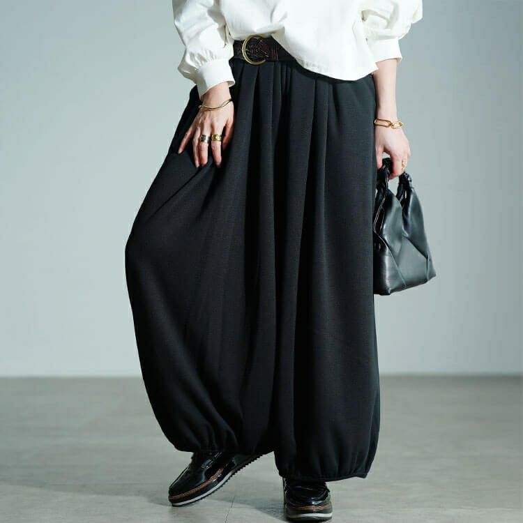 大きいサイズ レディース 裏シャギーサーカスパンツ　sw-0804