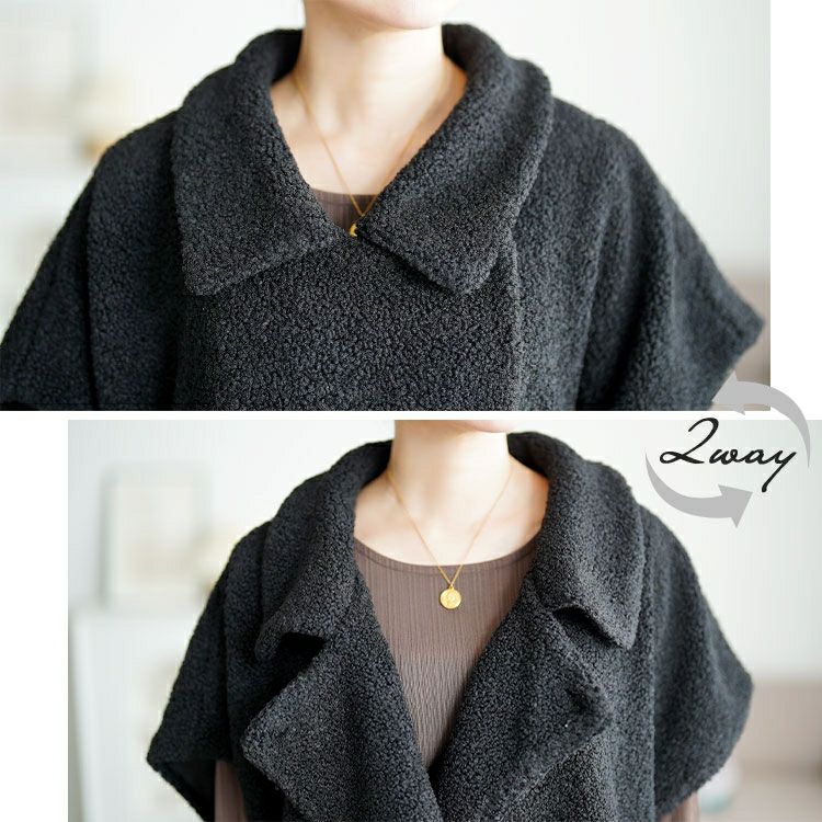 大きいサイズ レディース オーバーサイズボアベスト　tog-1043