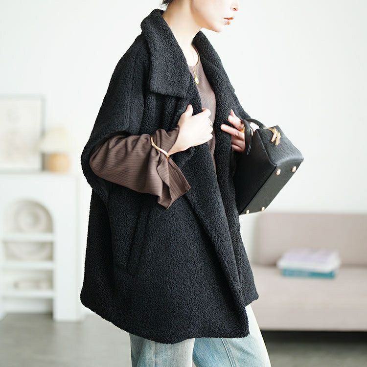 大きいサイズ レディース オーバーサイズボアベスト　tog-1043