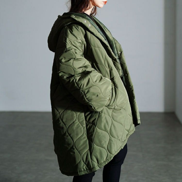 大きいサイズ レディース 中綿キルティングモンスターパーカーコート　tog-1045