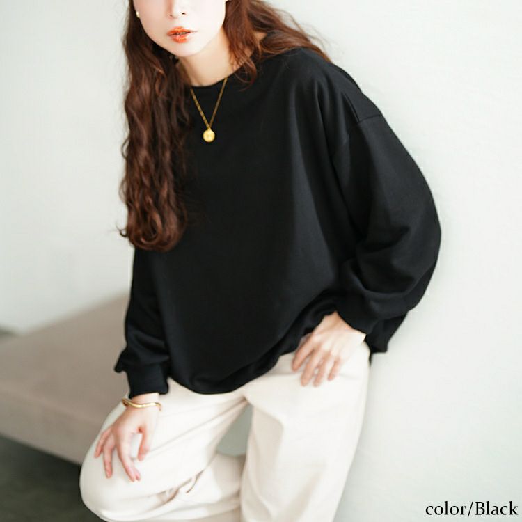 大きいサイズ レディース ミニハイネックドルマンスウェット　sum-0036